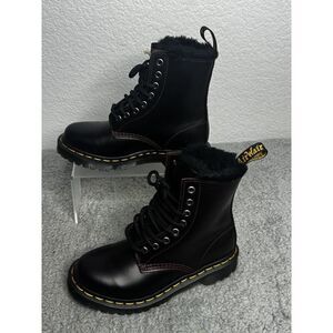 NWT Doc Martens 1460 Serena Oxblood s Boots Women's US Size 5 Faux Fur Lining